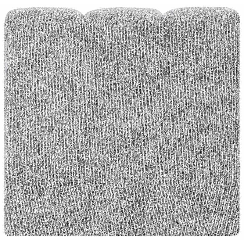Meridian Arc Grey Boucle Fabric Straight Chair IMAGE 3