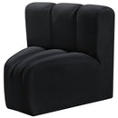 Meridian Arc Black Velvet Curved Corner IMAGE 6