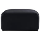 Meridian Arc Black Velvet Ottoman IMAGE 3