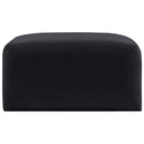 Meridian Arc Black Velvet Ottoman IMAGE 4