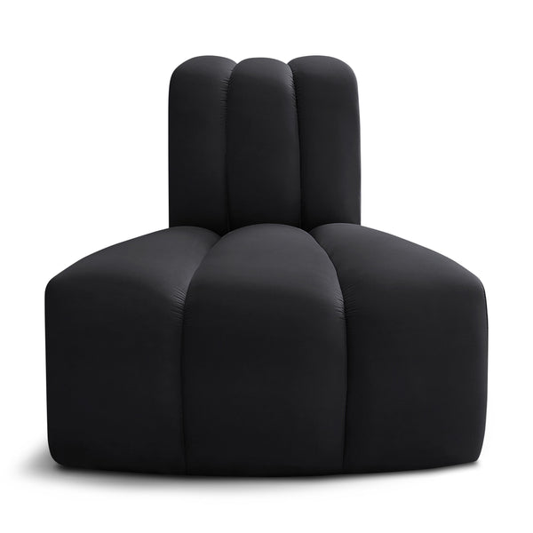 Meridian Arc Black Velvet Reverse Corner IMAGE 1
