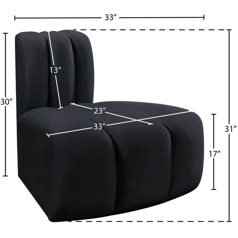 Meridian Arc Black Velvet Reverse Corner IMAGE 8