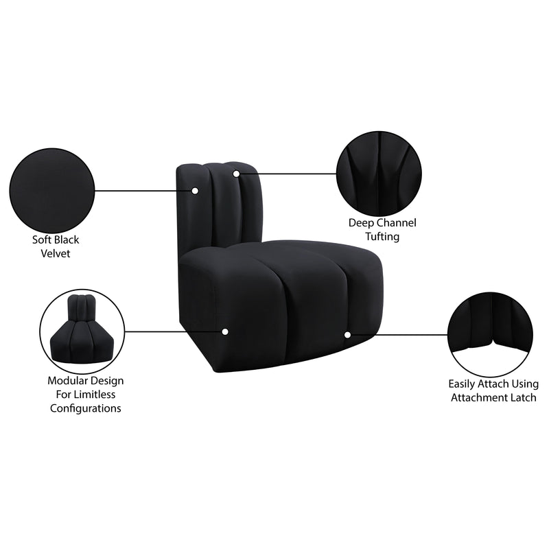 Meridian Arc Black Velvet Reverse Corner IMAGE 9