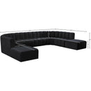 Meridian Arc Black Velvet 10 pc Modular Sectional IMAGE 16
