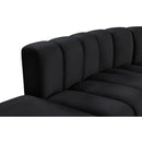 Meridian Arc Black Velvet 10 pc Modular Sectional IMAGE 9