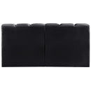 Meridian Arc Black Velvet 2 pc Modular Sectional IMAGE 3
