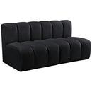 Meridian Arc Black Velvet 2 pc Modular Sectional IMAGE 5