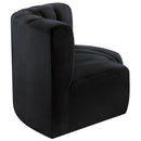 Meridian Arc Black Velvet 2 pc Modular Sectional IMAGE 7