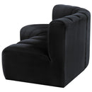 Meridian Arc Black Velvet 3 pc Modular Sectional IMAGE 7