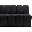 Meridian Arc Black Velvet 3 pc Modular Sectional IMAGE 8