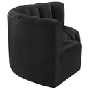 Meridian Arc Black Velvet 3 pc Modular Sectional IMAGE 7