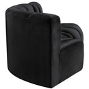 Meridian Arc Black Velvet 3 pc Modular Sectional IMAGE 7
