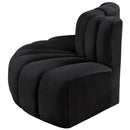 Meridian Arc Black Velvet 3 pc Modular Sectional IMAGE 6