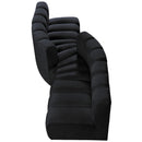 Meridian Arc Black Velvet 4 pc Modular Sectional IMAGE 4