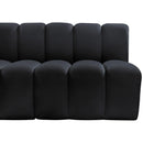 Meridian Arc Black Velvet 4 pc Modular Sectional IMAGE 6