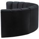 Meridian Arc Black Velvet 4 pc Modular Sectional IMAGE 7