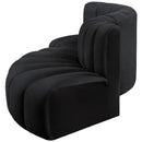 Meridian Arc Black Velvet 4 pc Modular Sectional IMAGE 8