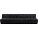 Meridian Arc Black Velvet 4 pc Modular Sectional IMAGE 5