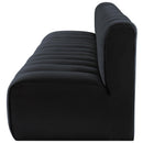 Meridian Arc Black Velvet 4 pc Modular Sectional IMAGE 7