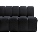 Meridian Arc Black Velvet 4 pc Modular Sectional IMAGE 8