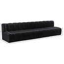 Meridian Arc Black Velvet 4 pc Modular Sectional IMAGE 9