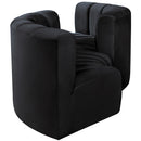 Meridian Arc Black Velvet 4 pc Modular Sectional IMAGE 5