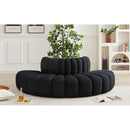 Meridian Arc Black Velvet 4 pc Modular Sectional IMAGE 2
