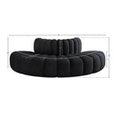 Meridian Arc Black Velvet 4 pc Modular Sectional IMAGE 8