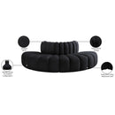 Meridian Arc Black Velvet 4 pc Modular Sectional IMAGE 9