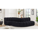 Meridian Arc Black Velvet 5 pc Modular Sectional IMAGE 2