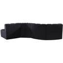 Meridian Arc Black Velvet 5 pc Modular Sectional IMAGE 3