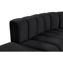 Meridian Arc Black Velvet 5 pc Modular Sectional IMAGE 14