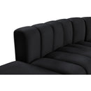 Meridian Arc Black Velvet 6 pc Modular Sectional IMAGE 9
