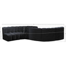 Meridian Arc Black Velvet 6 pc Modular Sectional IMAGE 10