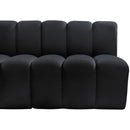 Meridian Arc Black Velvet 6 pc Modular Sectional IMAGE 9