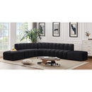 Meridian Arc Black Velvet 7 pc Modular Sectional IMAGE 2