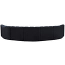 Meridian Arc Black Velvet 7 pc Modular Sectional IMAGE 3