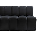 Meridian Arc Black Velvet 8 pc Modular Sectional IMAGE 14