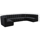 Meridian Arc Black Velvet 8 pc Modular Sectional IMAGE 15