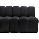 Meridian Arc Black Velvet 8 pc Modular Sectional IMAGE 13