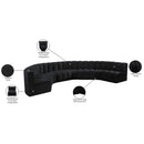 Meridian Arc Black Velvet 8 pc Modular Sectional IMAGE 15