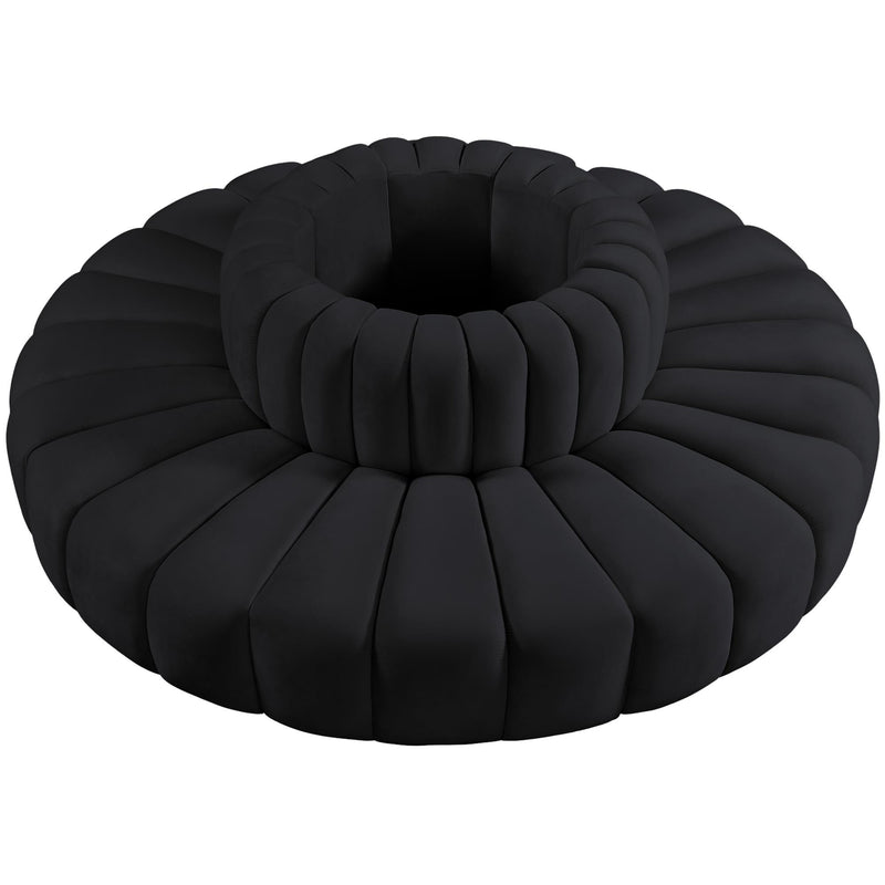 Meridian Arc Black Velvet 8 pc Modular Sectional IMAGE 3