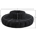 Meridian Arc Black Velvet 8 pc Modular Sectional IMAGE 6