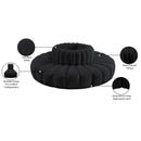 Meridian Arc Black Velvet 8 pc Modular Sectional IMAGE 7