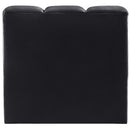 Meridian Arc Black Velvet Straight Chair IMAGE 3