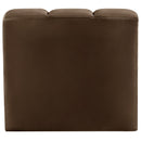 Meridian Arc Brown Velvet Curved Corner IMAGE 4
