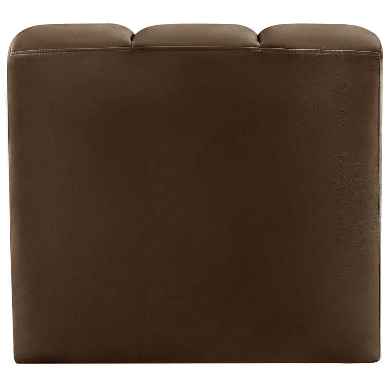 Meridian Arc Brown Velvet Curved Corner IMAGE 4