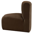 Meridian Arc Brown Velvet Curved Corner IMAGE 7