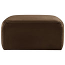 Meridian Arc Brown Velvet Ottoman IMAGE 3