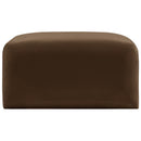 Meridian Arc Brown Velvet Ottoman IMAGE 4